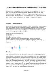 2. Test-Klausur Einführung in die Physik 1 (E1), 29.01.2008 - SCIPP