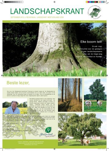 Download hier de volledige krant - Regionaal Landschap Meetjesland