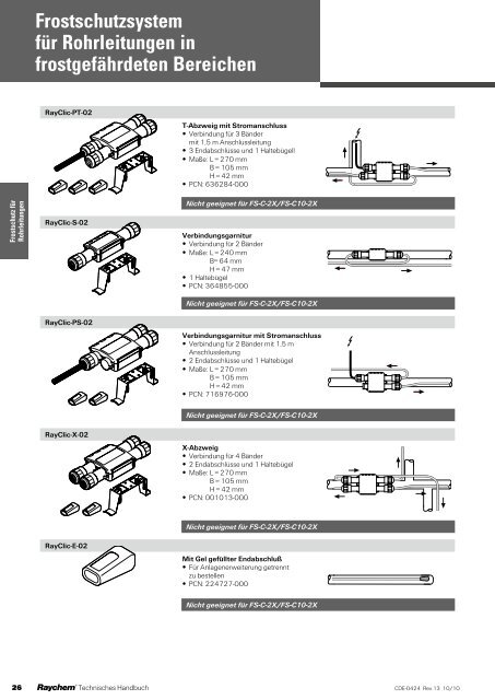 Technische Daten - Pentair Thermal Controls