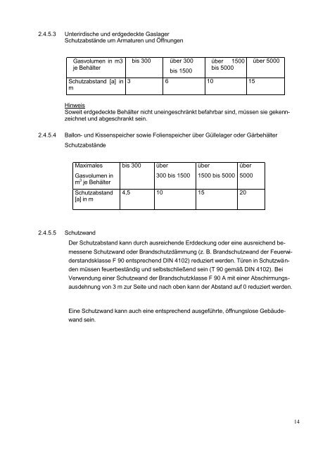 Sicherheitstechnische Anforderungen an die Errichtung und den ...