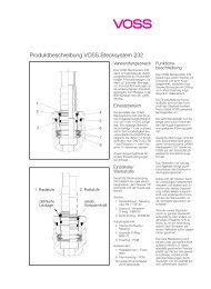 Produktbeschreibung VOSS Stecksystem 232