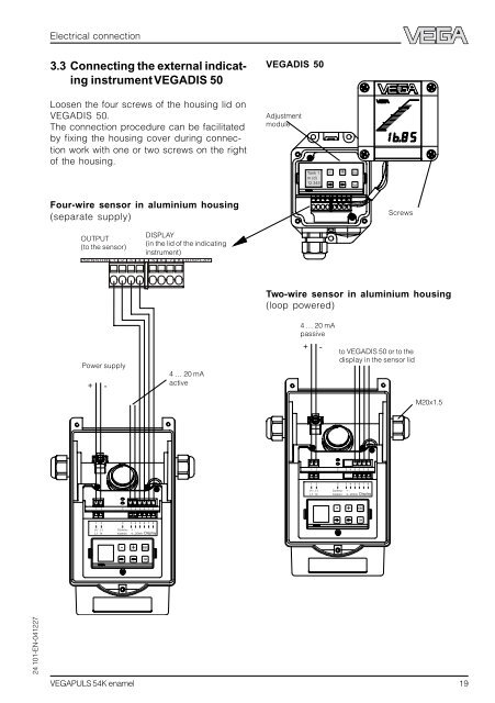 Operating Instructions - VEGAPULS 54K enamel