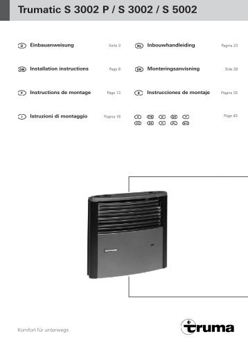 Trumatic S 3002 P / S 3002 / S 5002 - Truma Gerätetechnik GmbH ...