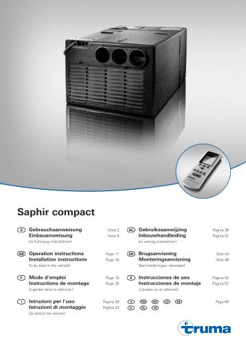 Saphir compact - Truma Gerätetechnik GmbH & Co. KG