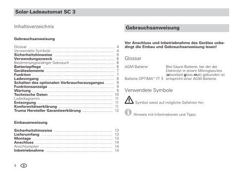 Instructions de montage / Mode d'emploi - Truma Gerätetechnik ...