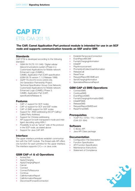 CAP R7 - Tieto