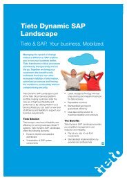 Tieto Dynamic SAP Landscape