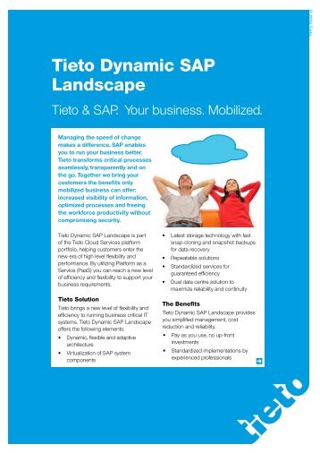 Tieto Dynamic SAP Landscape