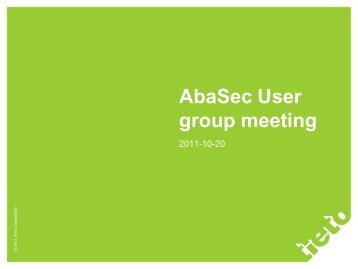 AbaSec User group meeting - Tieto