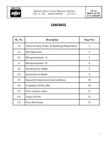 CSU & FP, JAGDISHPUR - Bharat Heavy Electricals Ltd.