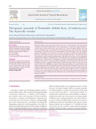 Therapeutic potential of Terminalia chebula Retz ... - Apjtb.com