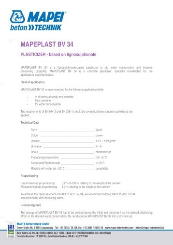 DURIMENT Concrete dispersant - MAPEI Betontechnik