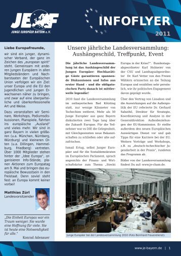 INFOFLYER - Junge Europäer Bayern