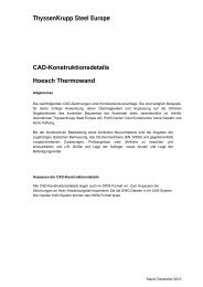 Hoesch® Thermowand/Thermowand TL Konstruktionsdetails