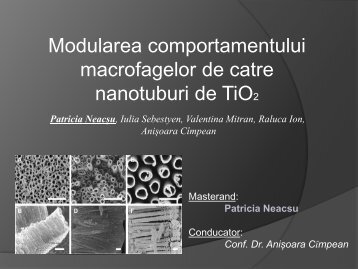 Modularea comportamentului macrofagelor de catre nanotuburi de ...