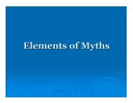 Elements of myths ppt