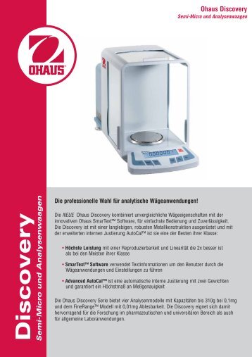 Ohaus Discovery Analysenwaage