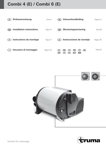 Combi 4 (E) / Combi 6 (E) - Truma Gerätetechnik GmbH & Co. KG