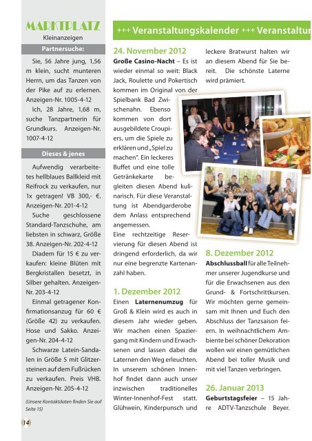 Magazin - Tanzschule Beyer