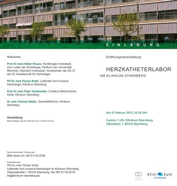 Eröffnung Herzkatheterlabor Klinikum Starnberg - Kardiologie ...