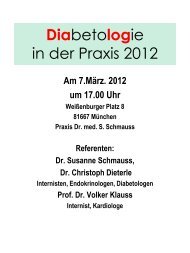 Diabetologie in der Praxis 2012 - Kardiologie Innenstadt München