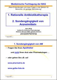 1. Rationelle Antibiotikatherapie – 2. Sondengängigkeit von ...