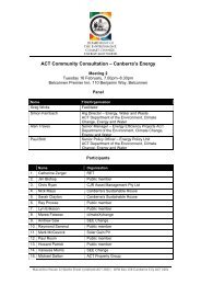 ACT Community Consultation – Canberra's Energy - Environment ...