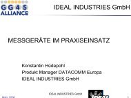 IDEAL INDUSTRIES GmbH MESSGERÄTE IM PRAXISEINSATZ