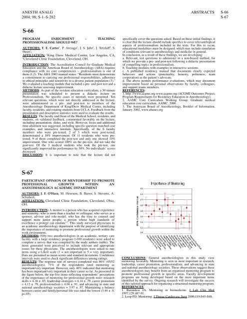 ANESTHESIA & ANALGESIA - IARS