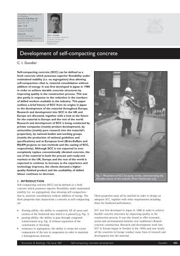 Development of self-compacting concrete