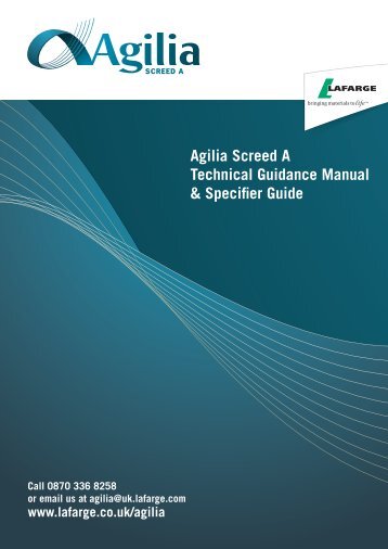 Agilia Screed A Technical Guidance Manual ... - Liquid Screed Ltd