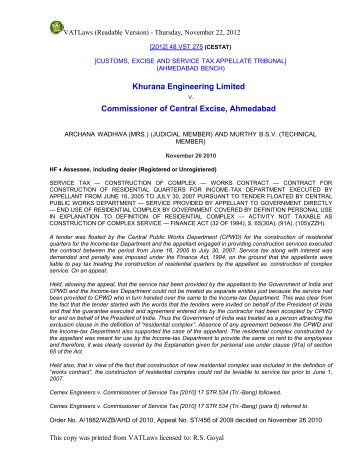 Khurana Engineering Limited Commissioner of Central Excise ...