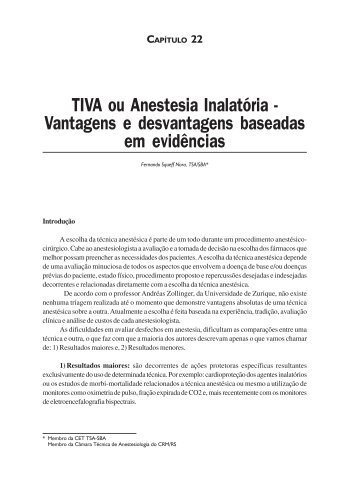 22 - TIVA ou Anestesia Inalatória.pmd