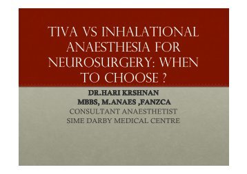 TIVA VS INHALATIONAL ANAESTHESIA FOR NEUROSURGERY ...