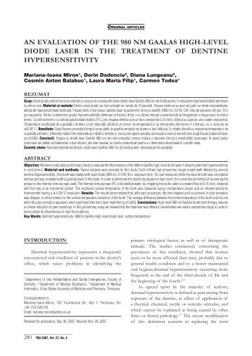 an EvalUatIon of thE 980 nM Gaalas hIGh-lEvEl dIodE lasEr In thE ...