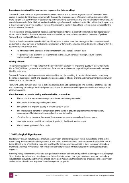 Conservation Management Plan - Tamworth Borough Council