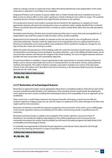 Conservation Management Plan - Tamworth Borough Council