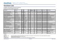 Versicherer-Liste - bei MediData