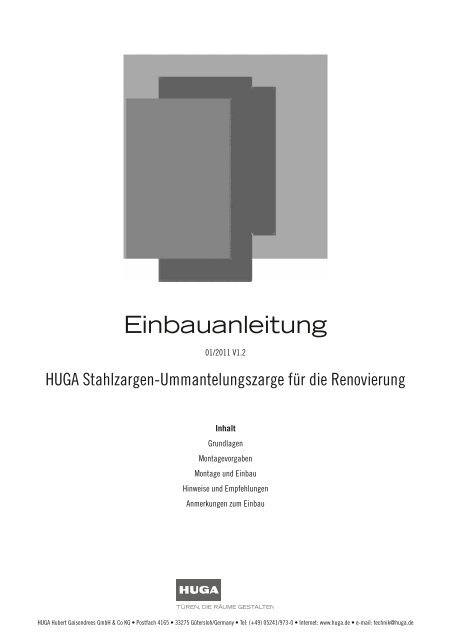 Renovierungszarge - Huga