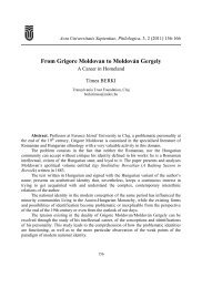 From Grigore Moldovan to Moldován Gergely - Acta Universitatis ...