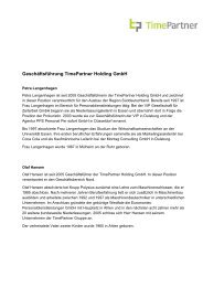 Geschäftsführung TimePartner Holding GmbH