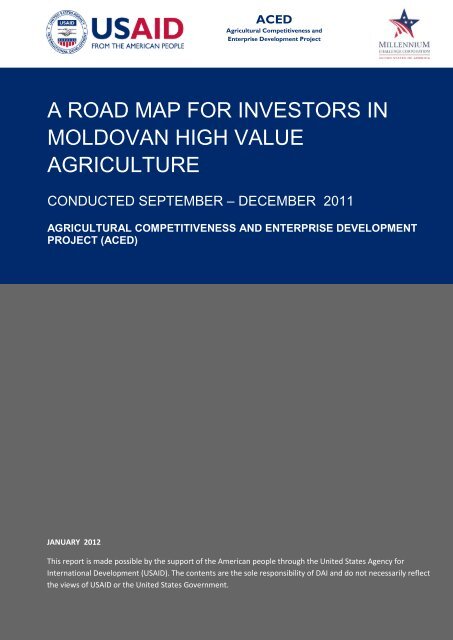 a road map for investors in moldovan high value agriculture