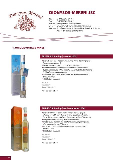 January 2010 - Products of Moldova