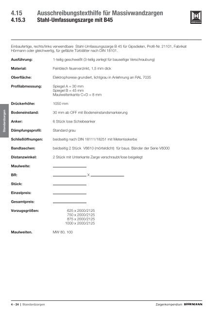 Download Zargenkompendium (PDF) - Hörmann KG