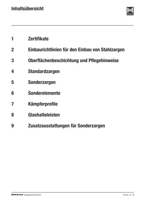 Download Zargenkompendium (PDF) - Hörmann KG