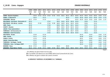 C_10-20 Como - Argegno ORARIO INVERNALE - SPT Linea S.r.l.