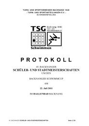 P R O T O K O L L - TSG Backnang eV