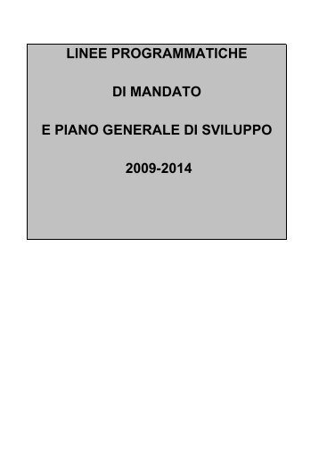 Linee programmatiche di governo - Comune di Carpineti