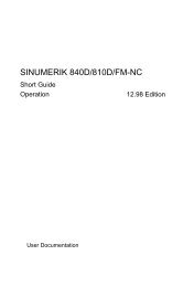 SINUMERIK 840D/810D/FM-NC - Flint Machine Tools, Inc.