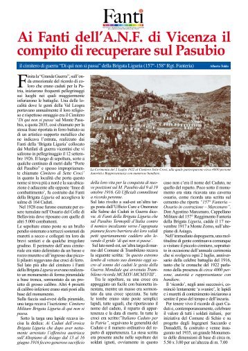 Il Cimitero di guerra della Brigata Liguria sul